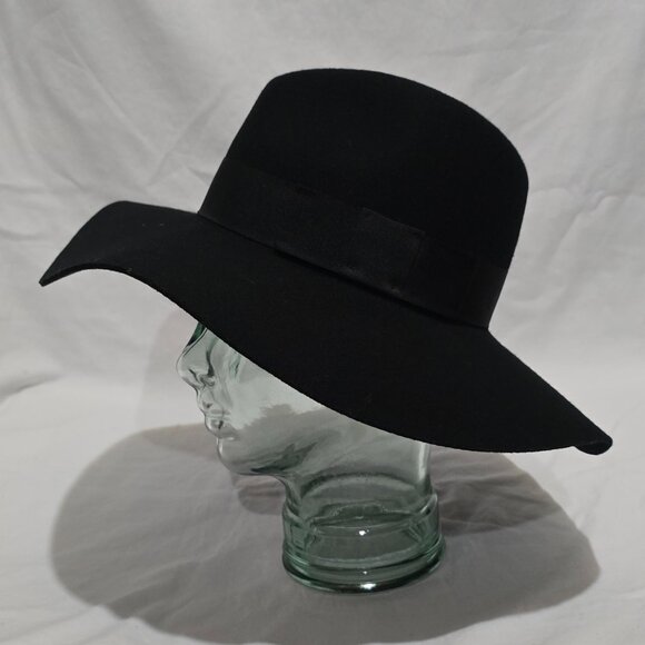 Brixton Wool Felt 3 7/8" Brim Fedora Hat - Black - Sz S/7* - Picture 1 of 8